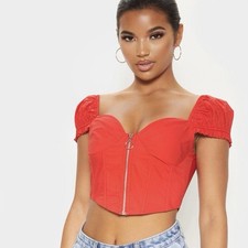 Prettylittlething red zip for sale  EASTLEIGH