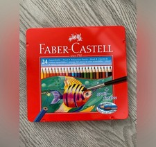 CONJUNTO DE 24 LÁPIS DE ARTE COR ÁGUA FABER-CASTELL COM PINCEL, usado comprar usado  Enviando para Brazil