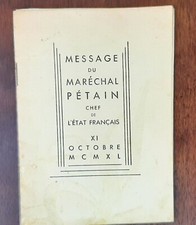 Livret message marechal d'occasion  Toulon-