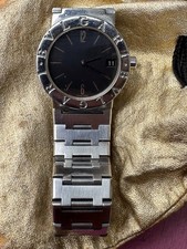 Relógio de aço inoxidável BVLGARI BB30SSD 30 MM mostrador preto - bateria nova seminova comprar usado  Enviando para Brazil