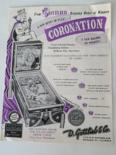 Gottlieb coronation flyer for sale  Gardnerville