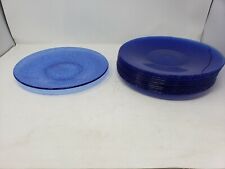 Conjunto de 12 pratos de jantar de acrílico vintage 11 pol.: bolhas azuis safira comprar usado  Enviando para Brazil