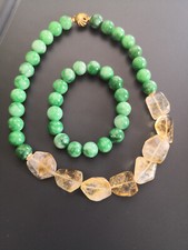 Collana bracciale citrino usato  Italia