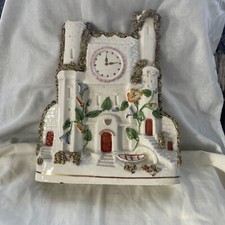 Usado, Grande casa de relógio de cerâmica antiga Staffordshire comprar usado Usado, Grande casa de relógio de cerâmica antiga Staffordshire comprar usado  Enviando para Brazil