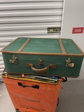 Vintage suitcase emerald for sale  LONDON