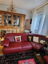 Canapé cuir bordeaux d'occasion  Toulouse-