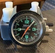 Usado, Vintage Chalé 200m Relógio de Mergulho Webster Watch Co. Verde Luminescente 3 6 9 12 Mostrador comprar usado  Enviando para Brazil