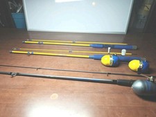 Usado, PACOTE de 3 RAPALA pesca infantil destro rodando fundido vara de pesca e molinete combos excelente comprar usado  Enviando para Brazil