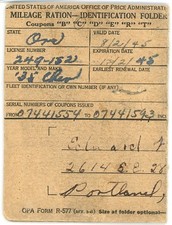 Wwii mileage ration for sale  Boise