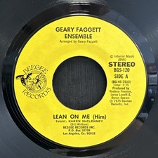 Geary Faggett Ensemble - Lean On Me - Beegee 45 VG++ RARE FUNK SOUL STEREO 1975 comprar usado  Enviando para Brazil
