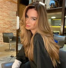 Peruca Ombre cinza loira cinza marrom 100% cabelo humano 13x4 renda frontal 24 polegadas comprar usado  Enviando para Brazil