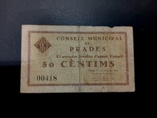 billetes locales de la guerra civil 1937 - 50 Cèntims Prades Tarragona , usado comprar usado billetes locales de la guerra civil 1937 - 50 Cèntims Prades Tarragona , usado comprar usado  Enviando para Brazil
