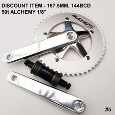 DESCONTO Pedivela de Pista de Engrenagem Fixa e BB 144BCD Prata/Preto 167,5mm MOJO 50t #5 comprar usado  Enviando para Brazil