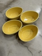 Conjunto amarelo de 4 tigelas de ovos de cerâmica 2004 cofre para forno micro-ondas comprar usado  Enviando para Brazil