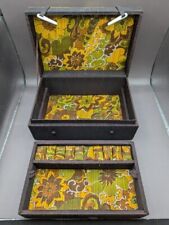 Estojo de tecido floral vintage cúpula tronco armazenamento de maquiagem comprar usado  Enviando para Brazil