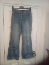 Denim blue embroidered for sale  PONTYPRIDD