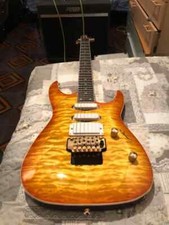 Captadores brancos de guitarra elétrica Pensa Mark Knopfler MK-I âmbar acolchoado topo de bordo, comprar usado  Enviando para Brazil