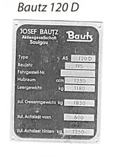 Bautz ldtimer typenschild gebraucht kaufen  Neuendettelsau