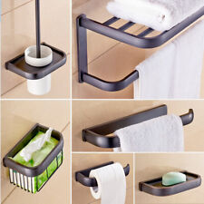 Juego de herrajes de baño de bronce frotado con aceite accesorios de baño barra de toallas soporte de papel segunda mano  Embacar hacia Mexico