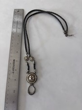 Suporte/colar de crachá de corda de metal em dois tons. 3319 comprar usado  Enviando para Brazil