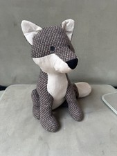 Grey fabric fox for sale  NOTTINGHAM