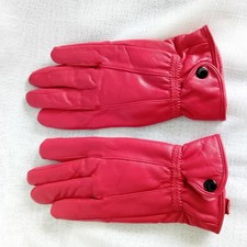 Red leather gloves for sale  LITTLEHAMPTON