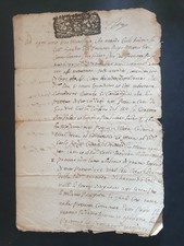 Antico documento manoscritto usato  Candelo