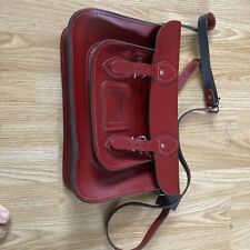 Red leather satchel for sale  READING