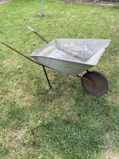 Vintage galvanised wheelbarrow for sale  LEYLAND