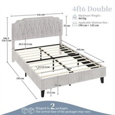 Double upholstered bed for sale  IPSWICH