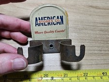 Suporte de vassoura de metal vintage American Stores Co publicidade montagem na parede? Gancho comprar usado  Enviando para Brazil