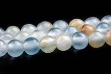 Contas soltas redondas grau AA de ônix azul (calcita aquatina lemuriana) 4 mm comprar usado  Enviando para Brazil