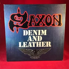 SAXON Denim And Leather 1981 UK vinyl LP Never Surrender original midnight Rider, usado comprar usado  Enviando para Brazil