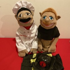 SML Brooklyn Guy & Chef PeePee Puppets - Lote de 2 - Melissa & Doug comprar usado  Enviando para Brazil