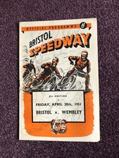Speedway programme bristol for sale  POOLE