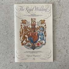 royal wedding programme for sale  LINCOLN