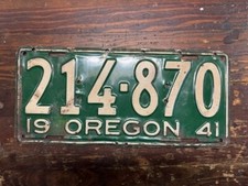 Oregon license plate for sale  Mill Valley