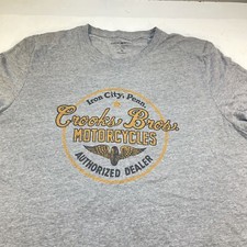 CAMISETA MASCULINA LUCKY BRAND CROOKS BROS. MOTOCICLETAS IRON CITY PENNSYLVANIA GG  comprar usado  Enviando para Brazil