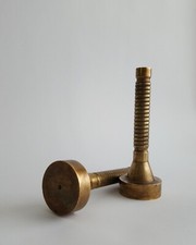 Usado, Castiçais antigos de bronze da era da máquina da década de 1940 pesados comprar usado  Enviando para Brazil