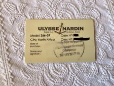 Card ulysse nardin usato  Italia