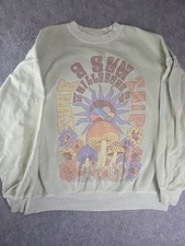 Moletom Billabong Feminino Oversized Médio Estampa Viagem Cogumelo Desgastado  comprar usado  Enviando para Brazil