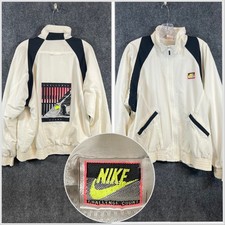 Usado, Jaqueta de tênis vintage anos 90 Nike Challenge Court Andre Agassi off white corta-vento GG comprar usado  Enviando para Brazil