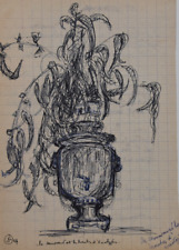 Felix Schivo (1924-2006) (57) - encre - samovar et branches d'Eucalyptus comprar usado  Enviando para Brazil
