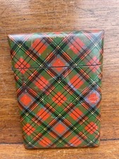 Victorian tartanware card for sale  SOLIHULL