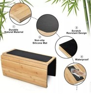 Mesa bandeja braço sofá bambu para sofá bandeja sofá flexível/dobrável NOVO/CAIXA ABERTA comprar usado  Enviando para Brazil