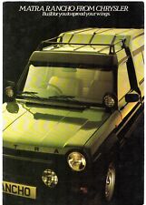 Chrysler matra simca for sale  UK