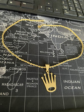 Gold edelstahlkette kronenanh� gebraucht kaufen  Berlin