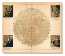 Moon map antique for sale  Manville