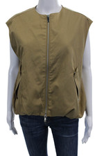 Colete Feminino Massimo Dutti Exército Bege Sem Mangas Zíper Gola Redonda Tamanho P comprar usado  Enviando para Brazil