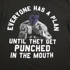 CAMISETA DE BOXEO MIKE TYSON FIGHTER TODO EL MUNDO TIENE UN PLAN GOLPEADO EN LA BOCA Talla M segunda mano  Embacar hacia Argentina